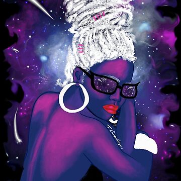 Artwork thumbnail, She is the Universe, natural hair, locs, dreadlocs by RenegadeBhavior