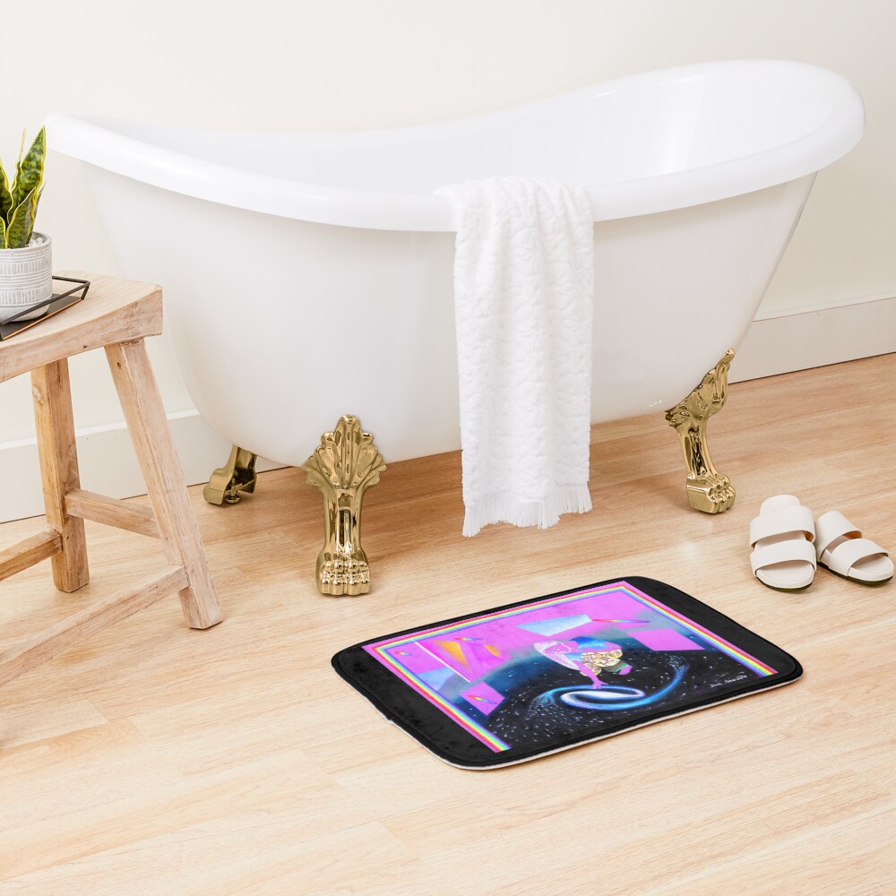 Exhibition in a Glass Bottom Starship Bath Mat