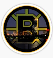 Bruins Spoked B & Boston Skyline Sticker
