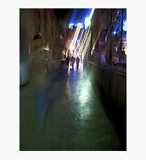 After the rain-Paris sidewalk, early evening Photographic Print