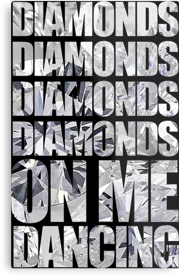 Diamonds On Me Dancing" Metal Prints by wearz | Redbubble