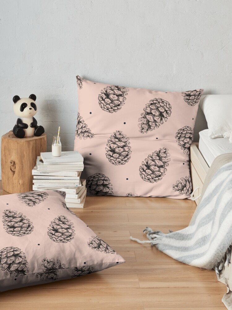 Alternate view of Pink cones. Floor Pillow