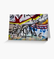 Abstract Graffiti Wall Art Photography - Gracias Greeting Card