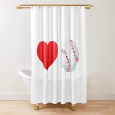 Love baseball! Shower Curtain