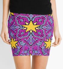Stars on Pink Joypixels World Emoji Day Mini Skirt