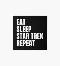 Eat Sleep Star Trek Repeat Art Board Print