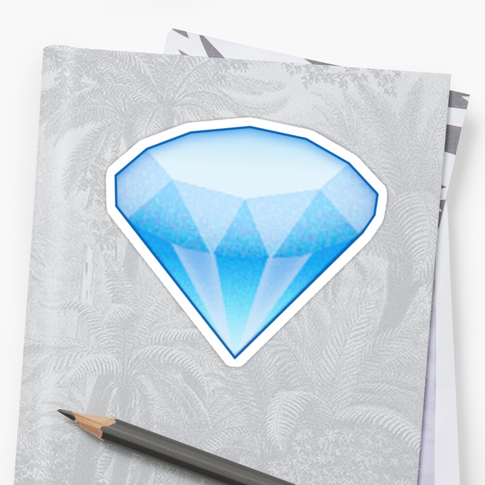 "Diamond Emoji (Large)" Stickers By Wearz | Redbubble