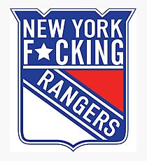 New York F*cking Rangers Logo T-Shirt Photographic Print