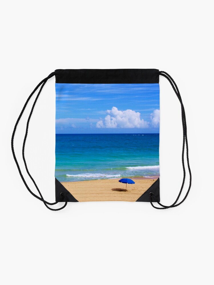 Alternate view of Beautiful Beach Scene Drawstring Bag