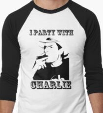 I Party With Charlie Men's Baseball ¾ T-Shirt