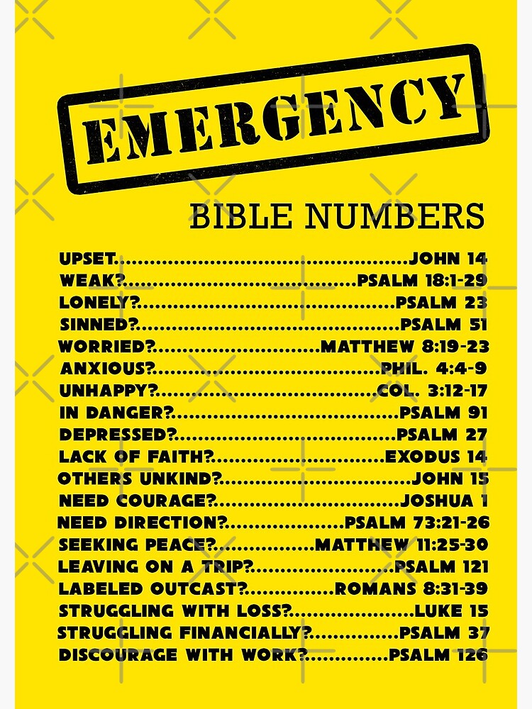 emergency bible numbers spiral notebook by jenielsondesign redbubble