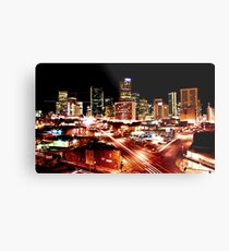 Denver Skyline at Night from Park Ave Metal Print