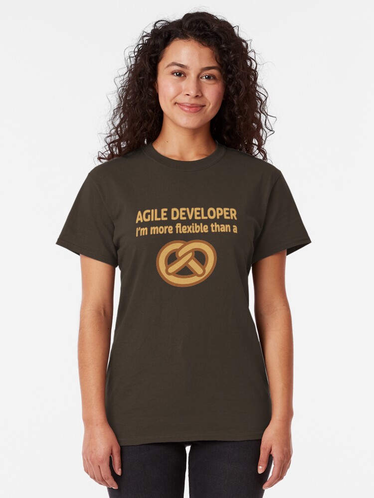 Alternate view of Agile Developer. Classic T-Shirt