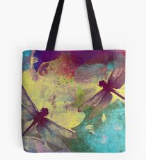 Painting Dragonflies & Orchids. Tote Bag