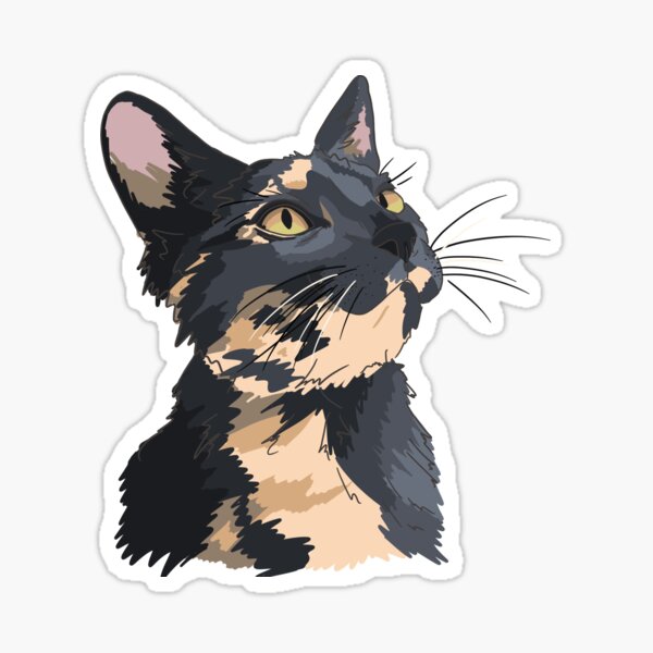 Tortoiseshell Cats Stickers | Redbubble