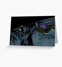 "Blue Jeans and Periwinkle" Greeting Card