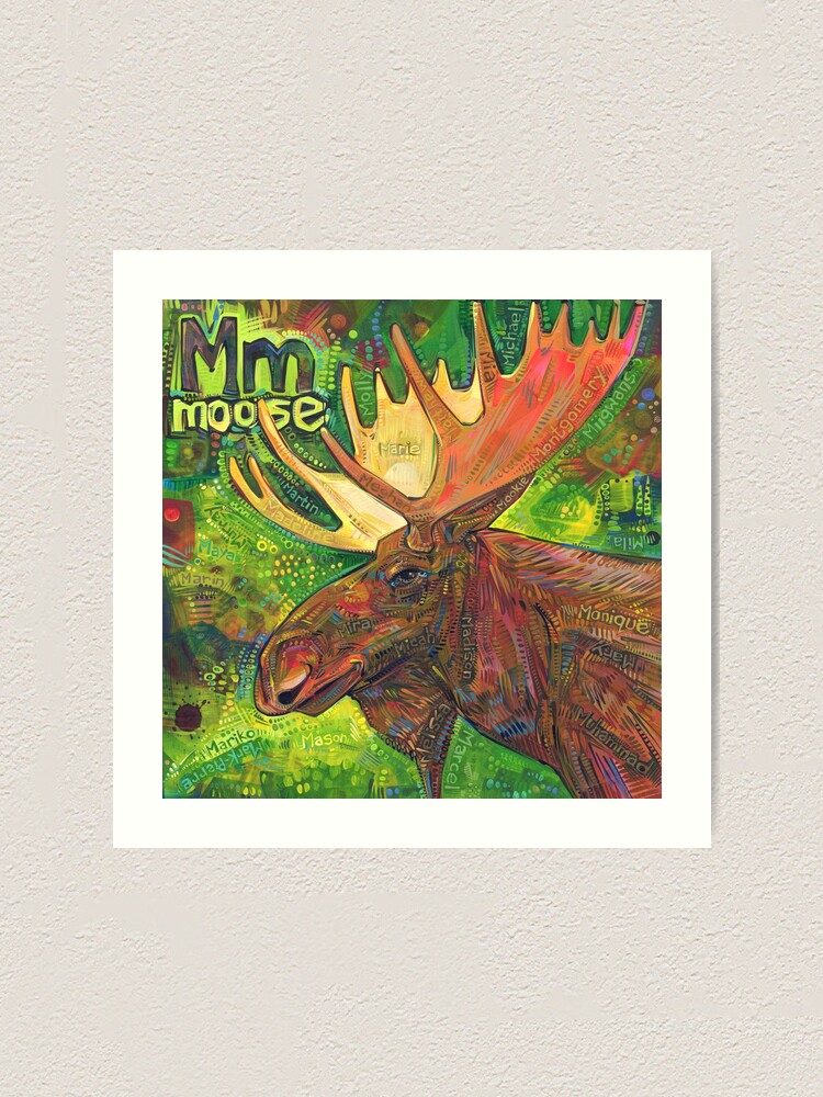Alternate view of M Is for Moose - 2019 Art Print