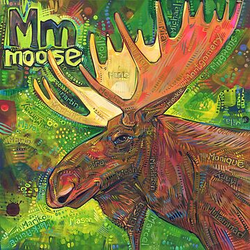 Artwork thumbnail, M Is for Moose - 2019 by gwennpaints