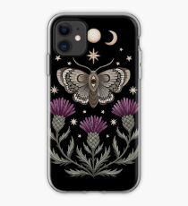 Thistle and moth iPhone Case