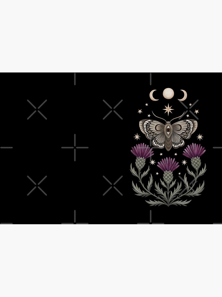 Thistle and moth by Laorel