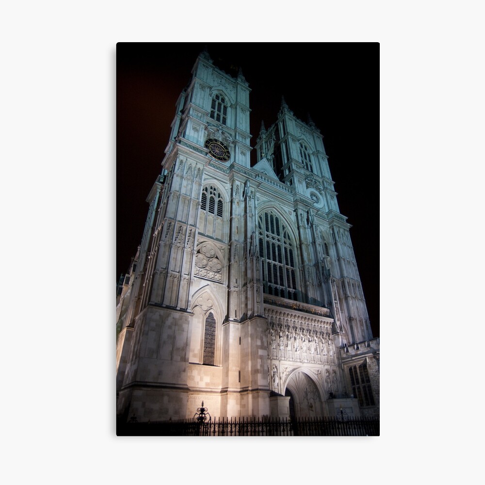Westminster Abbey - by Night Canvas Print