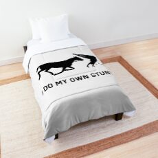 I Do My Own Stunts Equestrian Funny Horse Rider Comforter