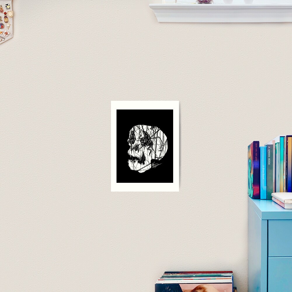 Slashed Skull Art Print