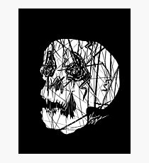 Slashed Skull Photographic Print