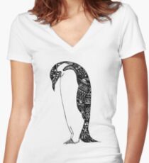 Penguin Women's Fitted V-Neck T-Shirt