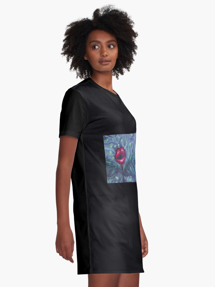 Alternate view of Floral Hellscape IV Graphic T-Shirt Dress