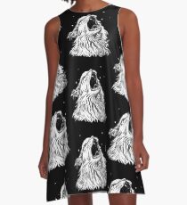 Colors/Black Screaming Thurston Meme Cat A-Line Dress