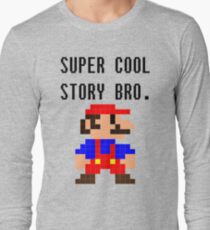 Super Cool Story Bro. (Mario) Long Sleeve T-Shirt