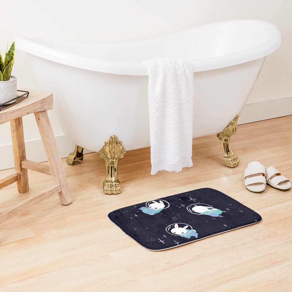 Space Bunnies Bath Mat
