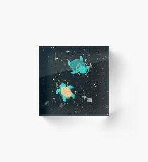Space Turtles Acrylic Block