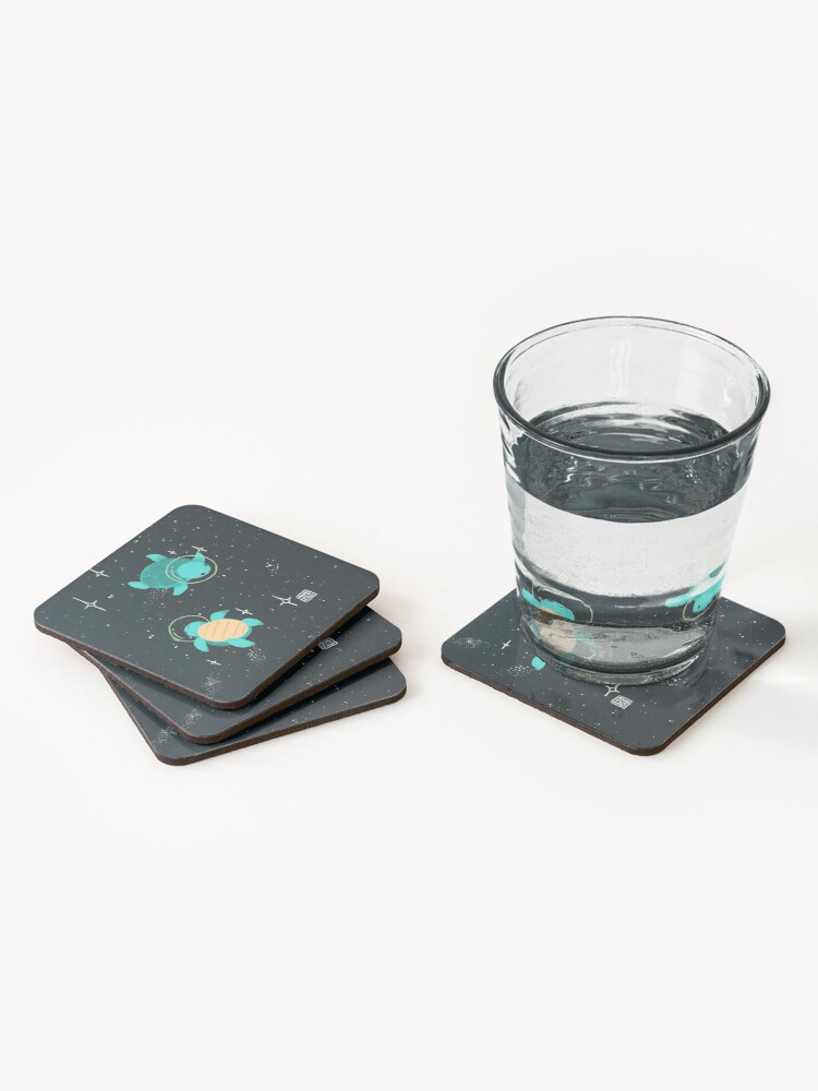 Alternate view of Space Turtles Coasters (Set of 4)