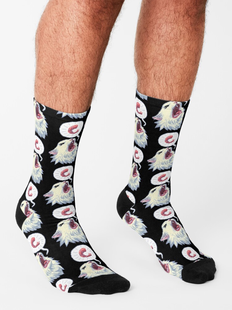 Alternate view of 8-bit Shrimpin' Thurston the cat Socks