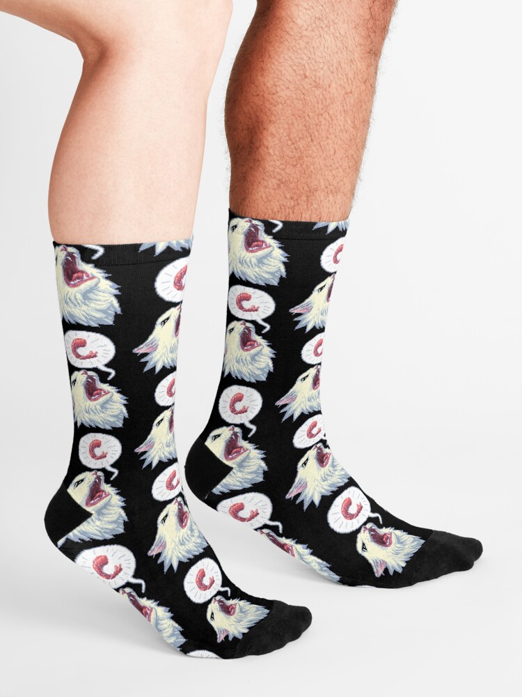 Alternate view of 8-bit Shrimpin' Thurston the cat Socks