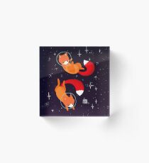 Space Foxes Acrylic Block