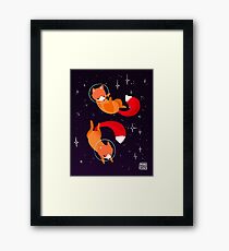 Space Foxes Framed Print