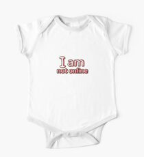 Internet humor - Not online Short Sleeve Baby One-Piece