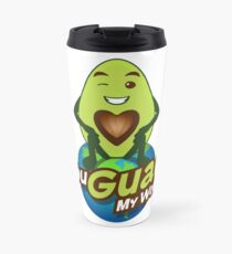 You Guac My World Emoji JoyPixels in Love Avocado saying Travel Mug