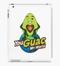 You Guac My World Emoji JoyPixels in Love Avocado saying iPad Case/Skin