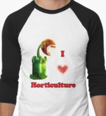 I Love Horticulture Mario Men's Baseball ¾ T-Shirt