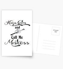 Keep Calm and Call Me Mistress Postcards