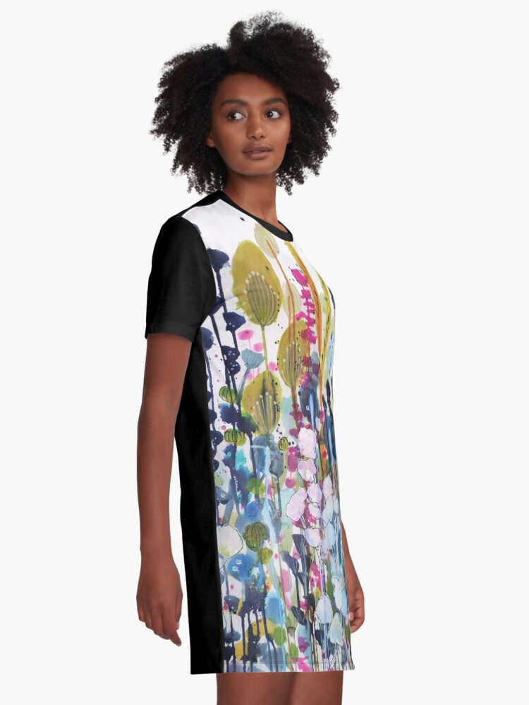 Alternate view of colorful side road Graphic T-Shirt Dress