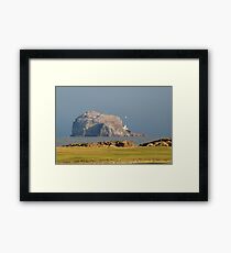 Bass Rock from Glen golf course, North Berwick Framed Print