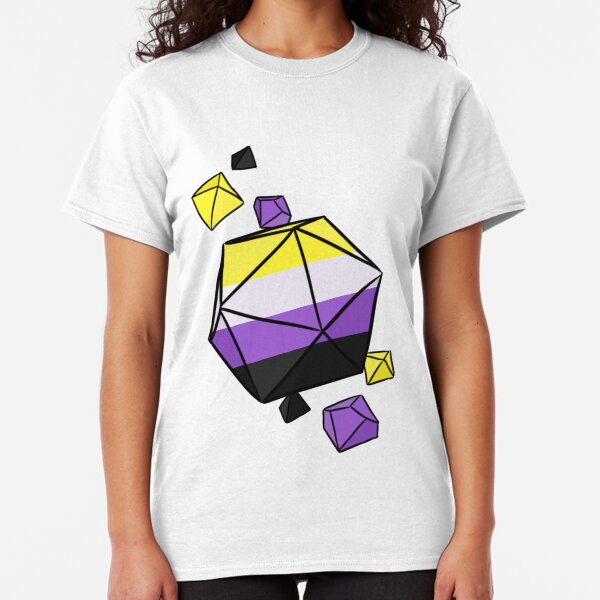 Nonbinary Pride Flag Dice Set Classic T-Shirt