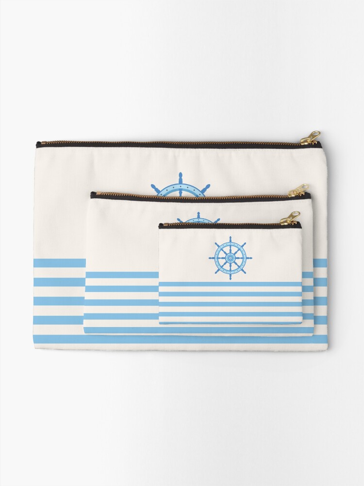Alternate view of AFE Baby Blue Helm Wheel Zipper Pouch