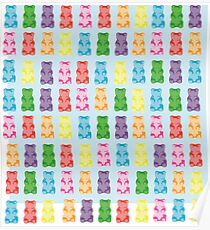 Gummy bear print pillow Poster