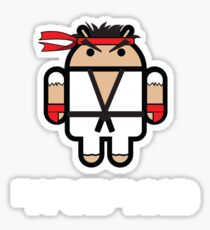 Ryu from Street Fighter goes Google Android Style Sticker